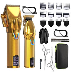 Professional Men's Electric Hair Clipper Set with Sculpting Accessories