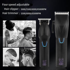 Professional Men's Electric Hair Clipper Set with Sculpting Accessories