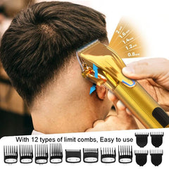 Professional Men's Electric Hair Clipper Set with Sculpting Accessories