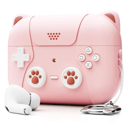 Silicone Protective Case for AirPods 3 with Lanyard for Daily Use - pink cute cat game controller silicone case with paw grips and keyring