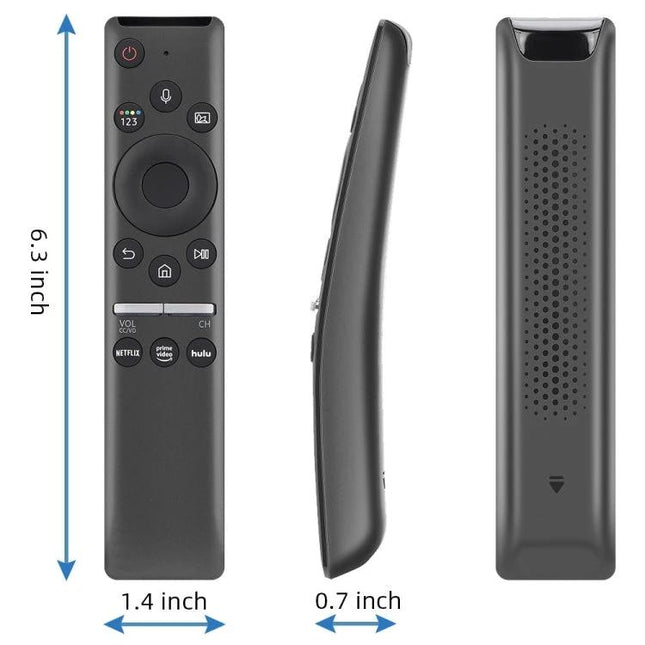 Samsung Bluetooth Voice Remote for Smart TV Control slim black replacement remote with voice button and dedicated streaming keys