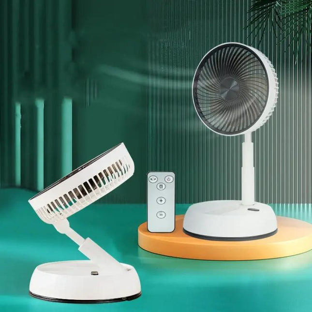 Portable Folding Telescopic Fan With Remote And Rechargeable Battery