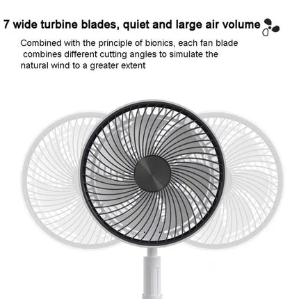Portable Folding Telescopic Fan With Remote And Rechargeable Battery