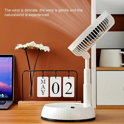 Portable Folding Telescopic Fan With Remote And Rechargeable Battery
