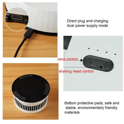 Portable Folding Telescopic Fan With Remote And Rechargeable Battery