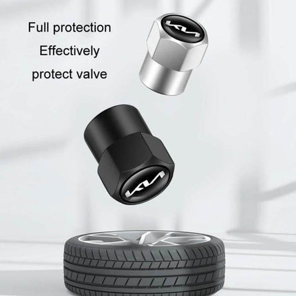 Kia Tire Valve Core Decorative Metal Caps Three Pack Set - copper core molybdenum plated decorative valve caps protecting stems