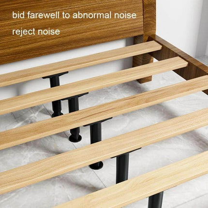Bed Leg Support Bracket, Adjustable 15, 18, or 20 Cm - black metal support legs under wooden slats to stabilize bed frame and reduce noise