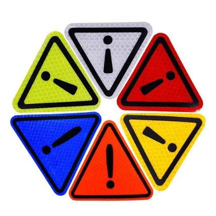 Reflective Triangle Warning Stickers for Vehicle Safety Warning - multicolor reflective triangle stickers set for cars, trucks, trailers