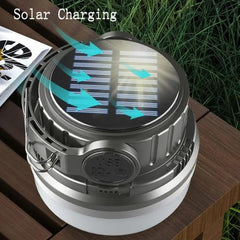 Eco-Friendly M10 Vintage Solar Camping Light with Portable Power Supply and Handheld Design