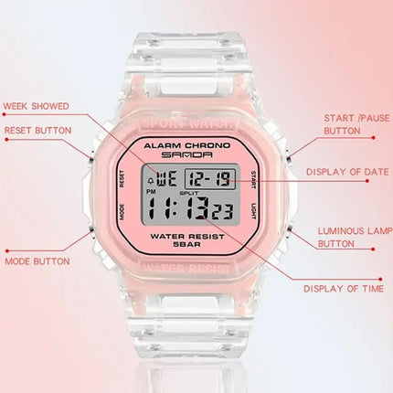 SANDA 2009 Multifunction Sports Watch 50M Waterproof | Syndmart