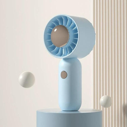 Handheld Mini Fan with Duck Design for Portable Cooling in pastel blue, compact desk or portable handheld fan with three-speed settings