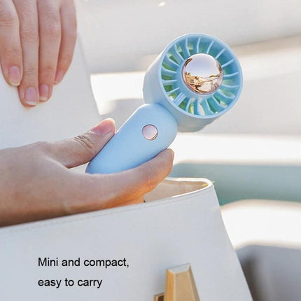 Handheld Mini Fan with Duck Design for Portable Cooling in pastel blue compact size, three-speed portable desk and travel fan