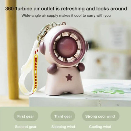 Astronaut Doll Pendant Lanyard Fan Portable Hands-Free Use