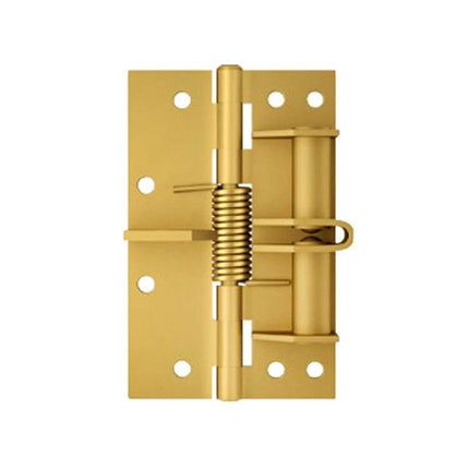 4 Inch Multifunction Door Closer Hinge For Cabinets And Doors Steel Silver gold-tone spring hinge with integrated closer and stopper for cabinets and interior doors