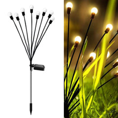 Magical Solar Firefly Garden Lights - 2 Sets of Waterproof Outdoor Illumination for Christmas