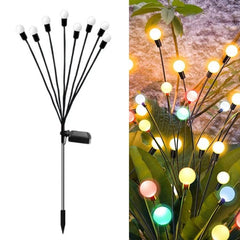 Magical Solar Firefly Garden Lights - 2 Sets of Waterproof Outdoor Illumination for Christmas