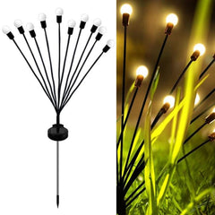 Magical Solar Firefly Garden Lights - 2 Sets of Waterproof Outdoor Illumination for Christmas