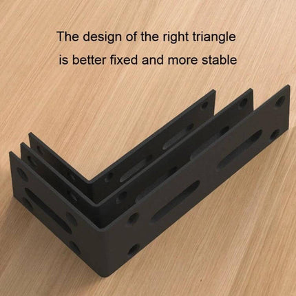 Right Angle Hanging Cabinet Partition Small For Kitchen black steel right-angle corner bracket, waterproof anti-rust polished finish, stable organizer
