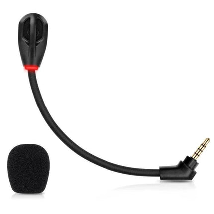 Noise-Canceling Microphone for HyperX Cloud Flight S Gaming detachable boom mic with foam windscreen and angled 3.5mm jack for clear gaming chat