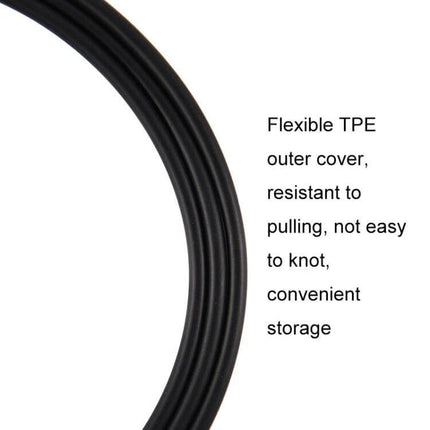 Durable Replacement Audio Cable for Headsets and Earphones with flexible black TPE outer cover, pull-resistant and tangle-resistant for storage