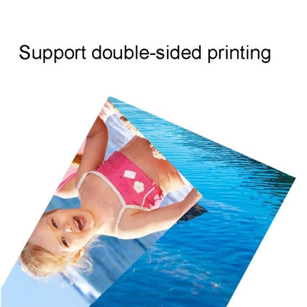 A4 High Gloss Coated Paper for Double-Sided Color Laser Printing - vibrant double-sided photo print of a child by water