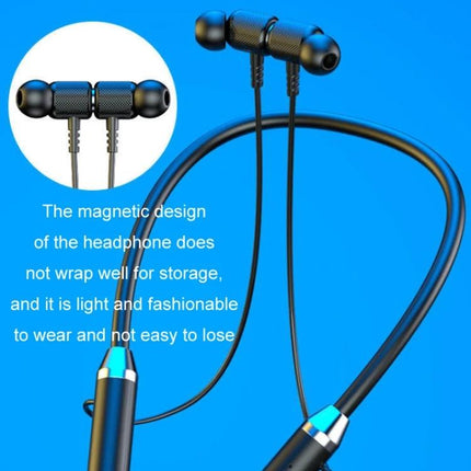 Wireless Neckband Headset With Magnetic Earbuds For Running, splash-resistant silicone neckband with magnetic earbuds