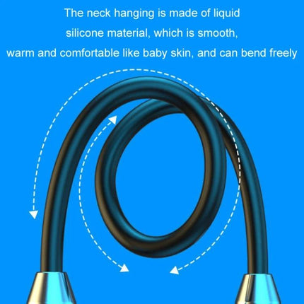 Wireless Neckband Headset With Magnetic Earbuds For Running comfortable liquid silicone neckband, flexible and sweat-resistant design