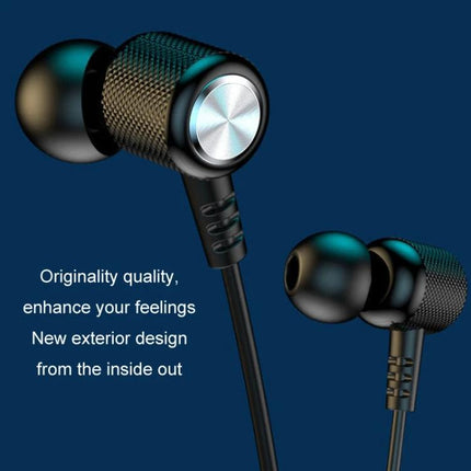 Wireless Neckband Headset With Magnetic Earbuds For Running black magnetic earbuds with silicone neckband, splash-resistant design