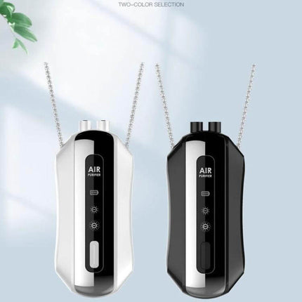 Portable Negative Ion Neck Purifier Chain Style White For Daily Use - white chain-style wearable air purifier with LED display