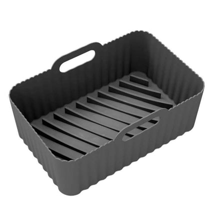 Air Fryer Silicone Liner Mat, Thick for Reusable Basket - food-grade silicone nonstick liner with arch-slope drainage for crisper, oil-free cooking