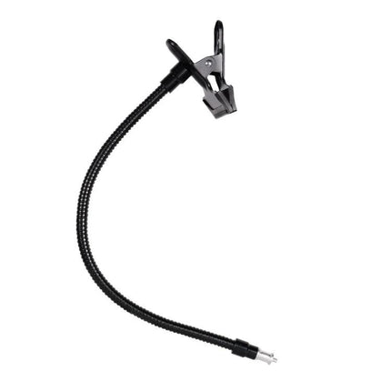 50cm Flexible Hose for Photography with 1/4 Screw Port mounted on clamp showing flexible gooseneck for camera or light positioning