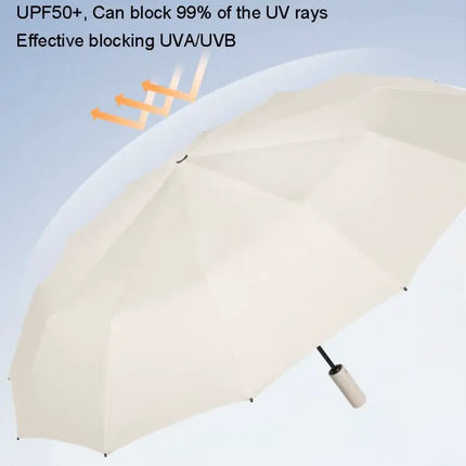 Automatic Umbrella for Sun and Rain with 60 Reinforced Bones