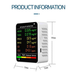 Indoor Air Quality Monitor with PM2.5/PM10 Detection and Multi-Pollutant Analysis