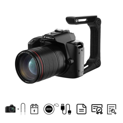 Wireless Night Vision Digital Camera for Everyday Photos and Videos - black Wi‑Fi camera with night vision, high‑resolution lens and ergonomic handle