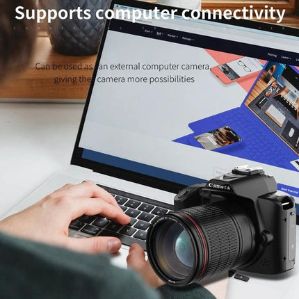 Wireless Night Vision Digital Camera for Everyday Photos and Videos shown connected to laptop as external camera for remote control and file transfer