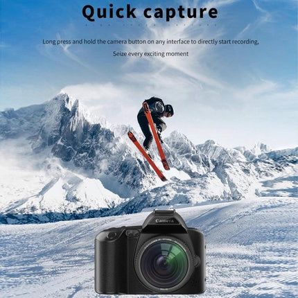 Wireless Night Vision Digital Camera for Everyday Photos and Videos - skier jumping over snowy mountain captured with high-resolution Wi-Fi camera