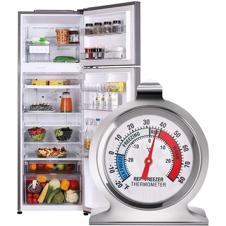 Compact Stainless Steel Refrigerator and Freezer Thermometer - 2 Inch Accuracy