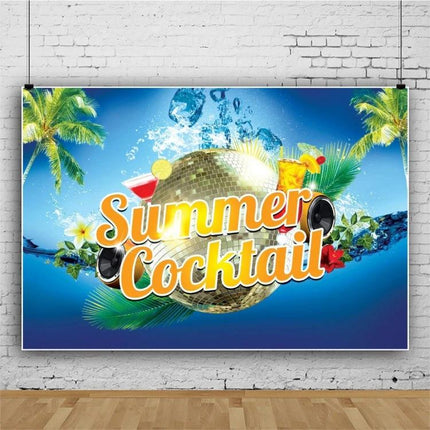 80x120cm Swimming Ring Backdrop for Summer Parties - vinyl photo cloth pool ring cartoon backdrop for party photos