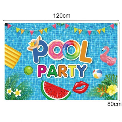 80x120cm Swimming Ring Backdrop for Summer Parties vinyl photo cloth cartoon pool ring pattern for pool party photos