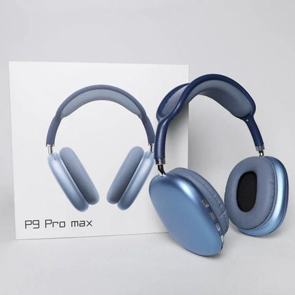 Wireless Bluetooth Headphones With Noise Reduction, blue over-ear 40mm drivers memory foam for commuting gaming