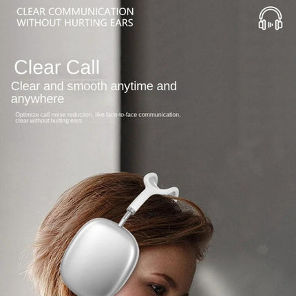 Wireless Bluetooth Headphones With Noise Reduction over-ear memory foam comfort clear calls for commuting and gaming