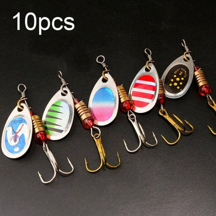 Roadrunner False Bait Sequins Lure Set, 5-Pack, Assorted Colors - metal freshwater fishing lures 2.8g 2.5x1.5cm with treble hooks, assorted sequin patterns