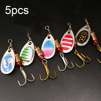 Roadrunner False Bait Sequins Lure Set, 5-Pack, Assorted Colors - metal freshwater fishing lures 2.8g 2.5x1.5cm for tilapia, qiaozui, makou ponds