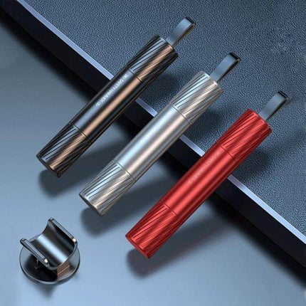Emergency Safety Hammer for Car Window Escape and Breaking - compact metal hammer with seatbelt cutter in black, silver and red