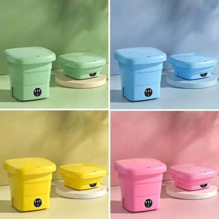 Compact Portable Folding Washer For Small Loads Lake Blue | Syndmart