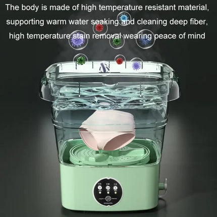 Compact Portable Folding Washer For Small Loads Lake Blue | Syndmart