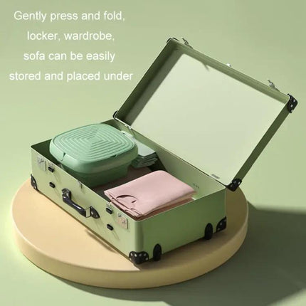 Compact Portable Folding Washer For Small Loads Lake Blue | Syndmart