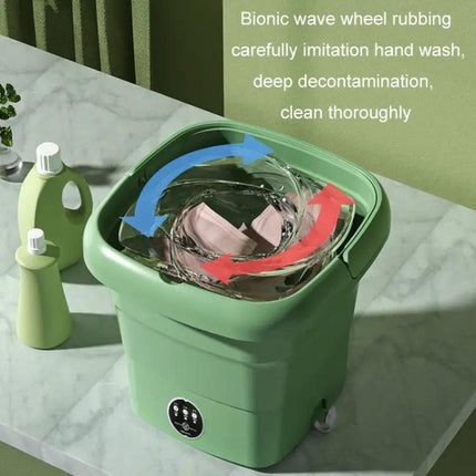 Compact Portable Folding Washer For Small Loads Lake Blue | Syndmart
