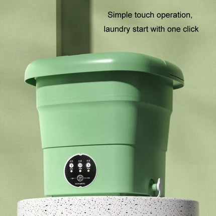 Compact Portable Folding Washer For Small Loads Lake Blue | Syndmart