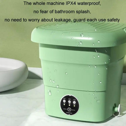 Compact Portable Folding Washer For Small Loads Lake Blue | Syndmart